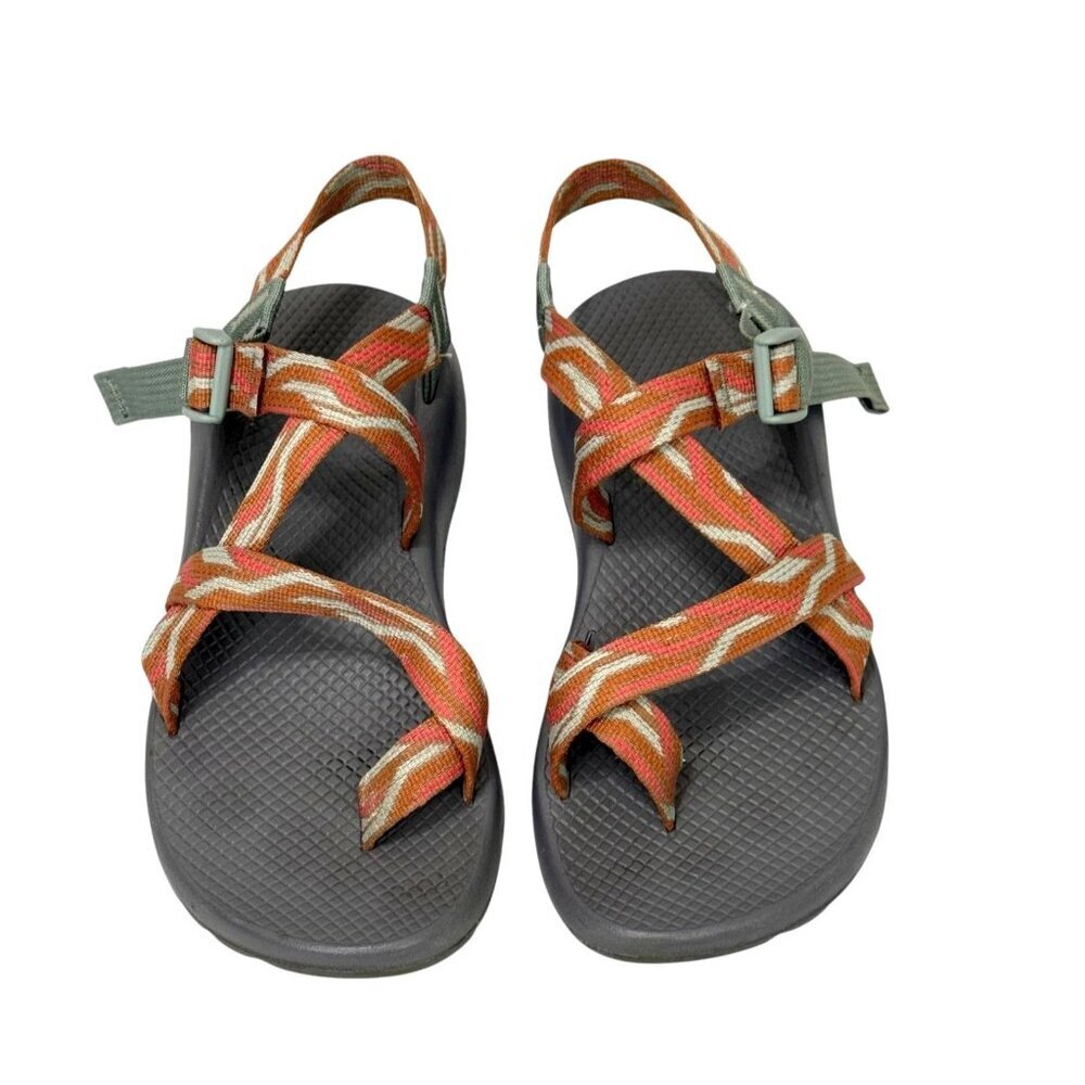 Chaco Z Cloud 2 Nylon Hiking Sports Sandals Trails Orange Gray Womens Size 9